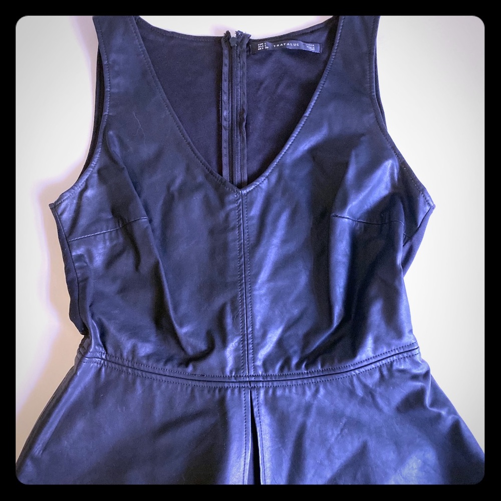 Zara faux leather top